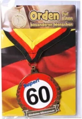 Produktbild von Orden 60 auf Karte zum 60. Geburtstag