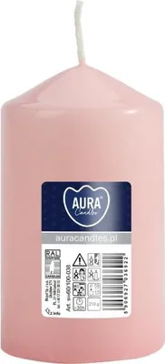 Zdjęcie produktu dla Świeca walec BISPOL Aura 30H 10CM SW60/100 JASNY RÓŻ