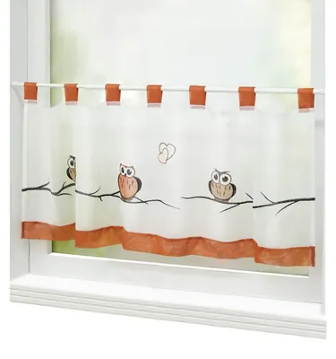Vitrage Bistrogardine mit Schlaufen 45x120 cm Rot