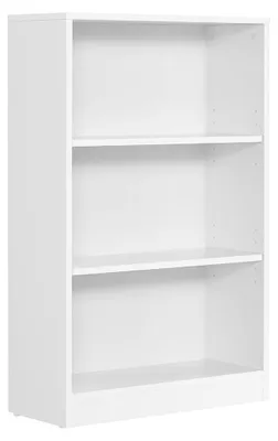 Obrázok produktu pre Polica na knihy z drevotriesky – biela úložná polica – 24 x 60 x 93 cm