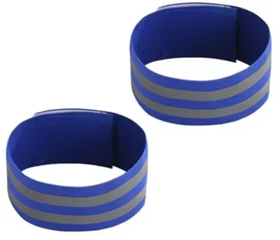 Productafbeelding van CHPN - Reflecterend band - Reflecterend band - Sportband - 2 stuks - Geschikt voor loopbanden - Veiligheid - Blauw - Reflecterend - Verstelbaar - Universeel
