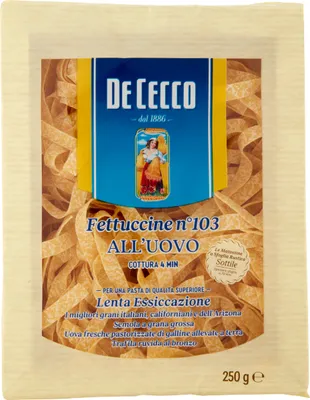 Produktbild von Eiernudeln Fettucine n103 all'Uovo 250g - De Cecco