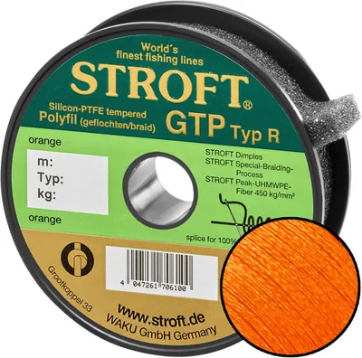 Produktbild von STROFT GTP Typ R Geflochtene Angelschnur 150m orange R5-0,250mm-11kg