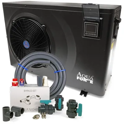 Produktbild von AquaForte Full Inverter Wärmepumpe 5,5 kW inkl. Wi-Fi + Bypass-Set Complete