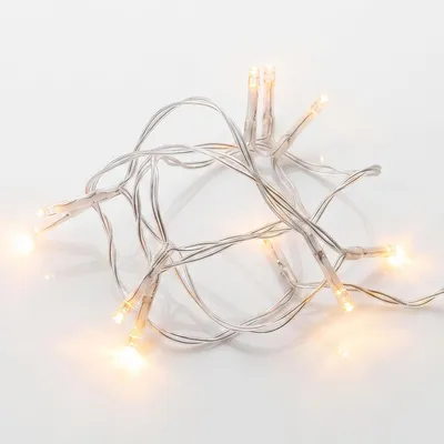 Obrázek produktu pro LED řetěz, teplá bílá barva, s časovačem - délka 1 metr, 10 LED diod - vánoční osvětlení do interiéru - Vánoce - Advent - Zima