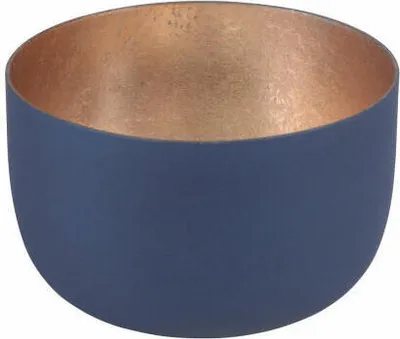 Produktbild von Gift Company Windlicht Madras S, Teelichthalter, Kerzenhalter, Eisen, Midnight Blue / Gold, 5 cm, 77922