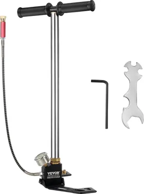 Zdjęcie produktu dla Pompa do napełniania powietrzem i gazem 4500 PSI, 3-stopniowa pompa PCP, pompa powietrza PCP, wysokie ciśnienie, wysoka wydajność, do cylindrów pneumatycznych i cylindrów PCP, do uprawiania sportów na świeżym powietrzu i polowań.