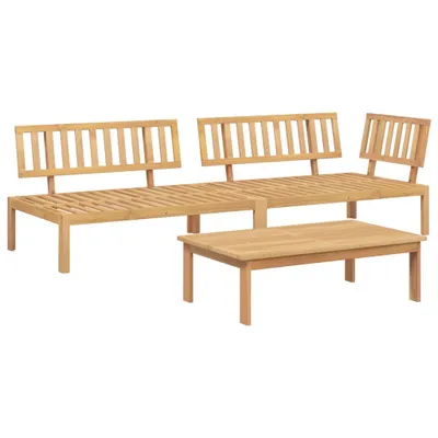 Image de vidaXL Ensemble de 3 canapés de jardin en palettes en bois massif d'acacia