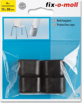 Produktbild von Rohrkappen oval 30mm x 15mm schwarz fix-o-moll