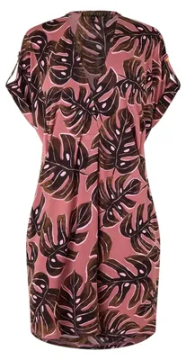 Productafbeelding van Biba - Tuniekjurk voor dames, model GT44228 (maat 38 EU) (zongebruinde bruin/palmbladprint)