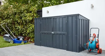 Produktbild von Globel Industries Metall Mülltonnenbox, Mülltonnenverkleidung, Tonnendepot "Easy 73" für 3 Mülltonnen, 240l anthrazit 3er Box