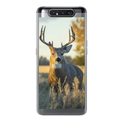 Produktbild von MuchoWow® Handyhülle Schutzhülle Hülle für Samsung Galaxy A80 Hirsche - Gras - Herbst - Geweih - Natur - Tiere Silikon Softcase Handy Hülle - Schutzdeckel