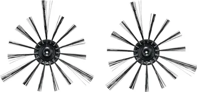 Two identical side brushes for a robot vacuum cleaner are shown against a white background.