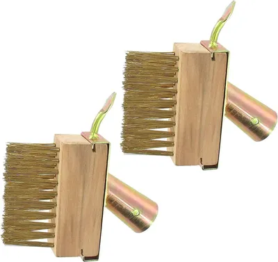 Productafbeelding van 2 stuks tuinbezem, voegenreiniging, stalen borstel