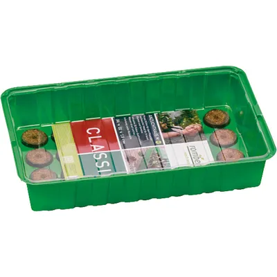 Produktbild von Romberg CLASSIC Anzuchthaus M PLUS COCO Grün 36 x 13 cm & 28 Kokos-Quelltabletten