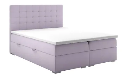 Obrázok produktu pre MOB, Manželská posteľ Boxspring 160 cm - Clady (svetlofialová) (s úložným priestorom)