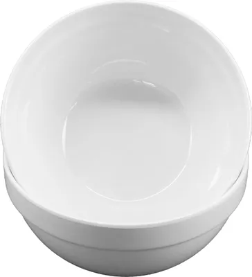 Produktbild von 2 Stück Melaminschüssel Ø 23 cm in weiß Salatschüssel Beilagenschale