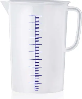 Obrázek produktu pro Odměrka, Ø 9 cm, 0,5 litru, se stupnicí 50 ml, polypropylen