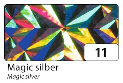Produktbild von folia 310/11 Holografie-Klebefolie, 400 mm x 1 m, 10 Rollen Magic Silber