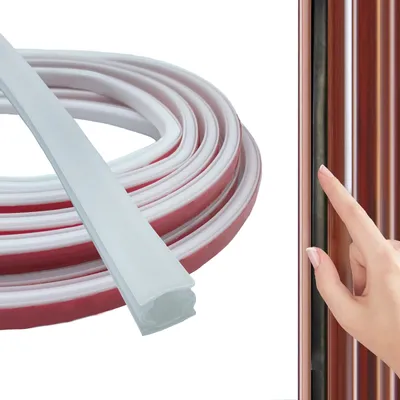 Imagen del producto de Burlete para puertas - Autoadhesivo - 10 m - Blanco - Para puertas y ventanas