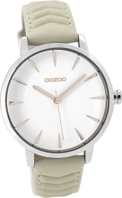 Produktbild von Oozoo Leder Damen Uhr matt Analog Quarzuhr Armband beige Timepieces D2UOC9505A