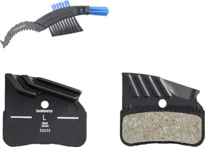 Immagine prodotto di Pastiglie per freni a disco Shimano - Disc Brake Pads N-Typ N03A-RF incl. maxxi4you Spazzola per catena bicicletta
