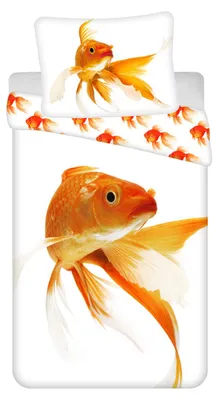 Produktbild von Golden Fish Kuschelige Bettwäsche Baumwolle, 140x200 cm & 70x90 cm