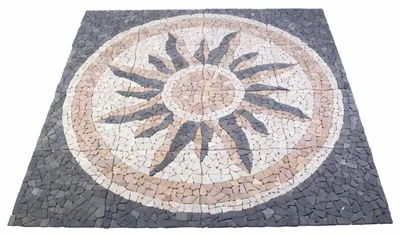 Produktbild von vidaXL Mosaikfliesen Sonnenmuster Mehrfarbig 120 x 120 cm aus Marmor