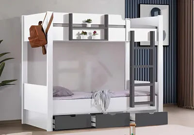 Produktbild von Modernes Etagenbett mit Stauraum für komfortables Schlafen