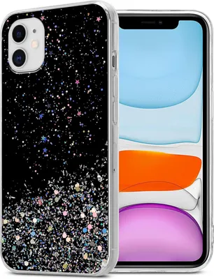 Produktbild von Cadorabo Hülle für Apple iPhone 11 PRO Schutz Hülle in Schwarz Handyhülle TPU Etui Glitter Cover Case Glitzer