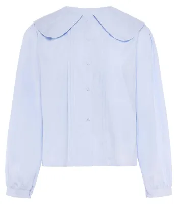 Produktbild von Damen Bluse mit langen Ärmeln, regulärer Passform, Farbe Blau, Größe S