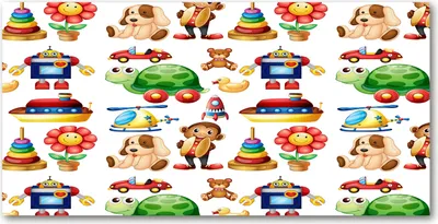 Produktbild von Tulup® Leinwandbild -100x50 cm - Wandkunst - Drucke auf Leinwand - Leinwanddruck  - Kinderzimmer - Mehrfarbig - Spielzeug