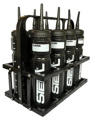Produktbild von STEEL Flaschentärger Set inkl. 8 Flaschen langer Halm