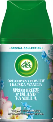 Zdjęcie produktu dla Air Wick Freshmatic, Wkład do odświeżacza Oceaniczny Powiew i Rajska Wanilia, 250 ml