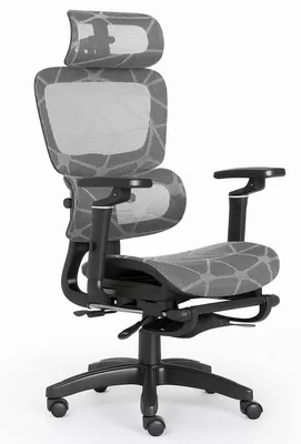 Produktbild von Ergonomischer Bürostuhl mit Fußstütze und verstellbarer Rückenlehne