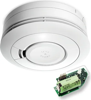 Produktbild von Ei Electronics Ei650RF Funkrauchmelder - Set aus funkvernetzbarem Rauchwarnmelder und Funkmodul - Bestnote Stiftung Warentest