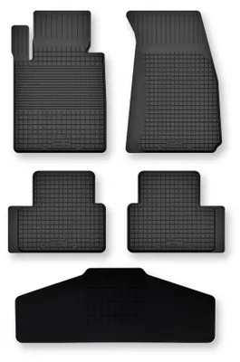 Zdjęcie produktu dla Dywaniki gumowe z tunelem do Mazda 2 III 2014-2019 (hatchback) – 5 szt., czarne, dobierane – Wielganizator Semi-Universal