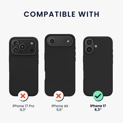 Produktbild von kwmobile Handyhülle für iPhone 17 Hülle, für iPhone 17 Case - Hülle Silikon - kabelloses Laden - Schwarz matt