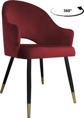 Obrázok produktu pre Samotáčavá stolička z velvetu s čiernou a zlatou základňou MG31