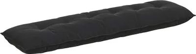 Image de vidaXL Coussin de dossier Noir 180 x 50 cm Tissu velours côtelé