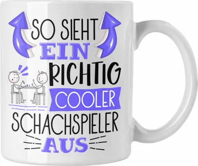 Produktbild von Trendation - Schachspieler Tasse So Sieht Ein Richtig Cooler Schachspieler Aus Geschenk Lustiger Spruch Geschenkidee (Weiß)