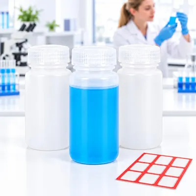 Laborflaschen 250 ml, 3 Stück, Borosilikatglas