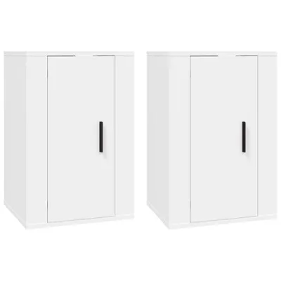 Produktbild von vidaXL TV-Wandschränke 2 Stk. Weiß 40x34,5x60 cm