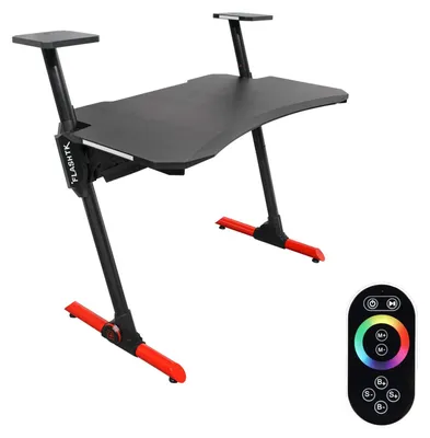 Obrázok produktu pre Herný stôl – ergonomický počítačový stôl – uhlíkové vlákno – s LED osvetlením
