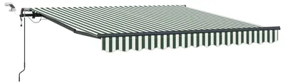 Produktbild von vidaXL Markisenstoff mit Grün und Weiß 300 x 250 cm Polyester