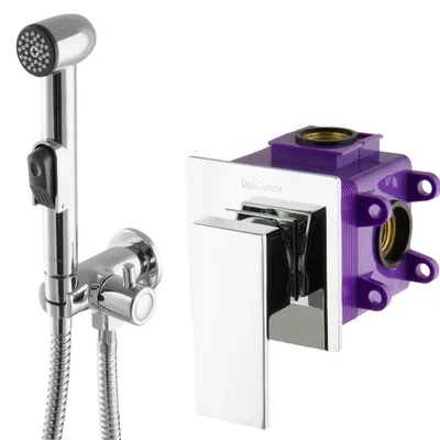 Produktbild von PaulGurkes Unterputz Bidet Set Brause mit Armatur eckig