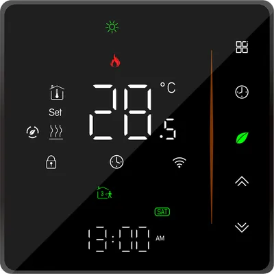 Produktbild von WiFi Intelligent Raumthermostat Thermostat, Warmwasserbereitung, wifi fußbodenheizung APP Control Voice Heizung Kompatibel mit Alexa/Google für zu Hause 5A - Schwarz