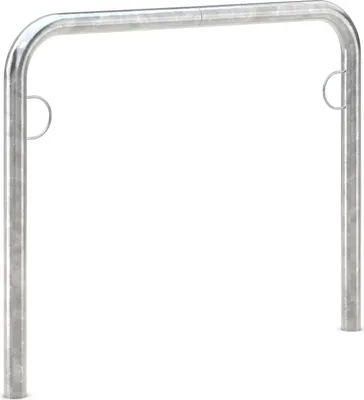 Produktbild von Anlehnparker aus verzinktem Stahlrohr 48 mm, LxH 1000x1140 mm, zum Einbetonieren