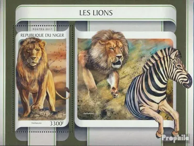 Produktbild von Briefmarken Niger 2017 Mi Block 683 (kompl. Ausg.) postfrisch Löwen