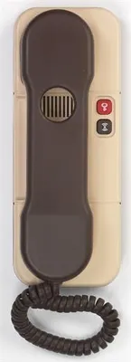 Obrázek produktu pro Domácí telefon Tesla DT 85 s elektronickým zvonkem a 2 tlačítky, hnědý a béžový